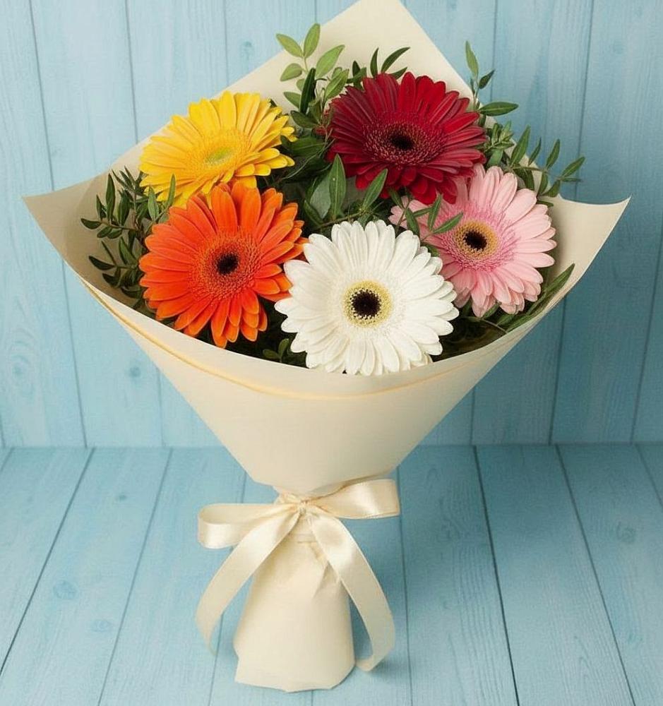 Букет цветов из: Герберы в Михайловском