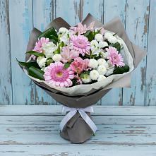 Букет цветов из:  Герберы, Альстромерии и Хризантемы в Михайловском