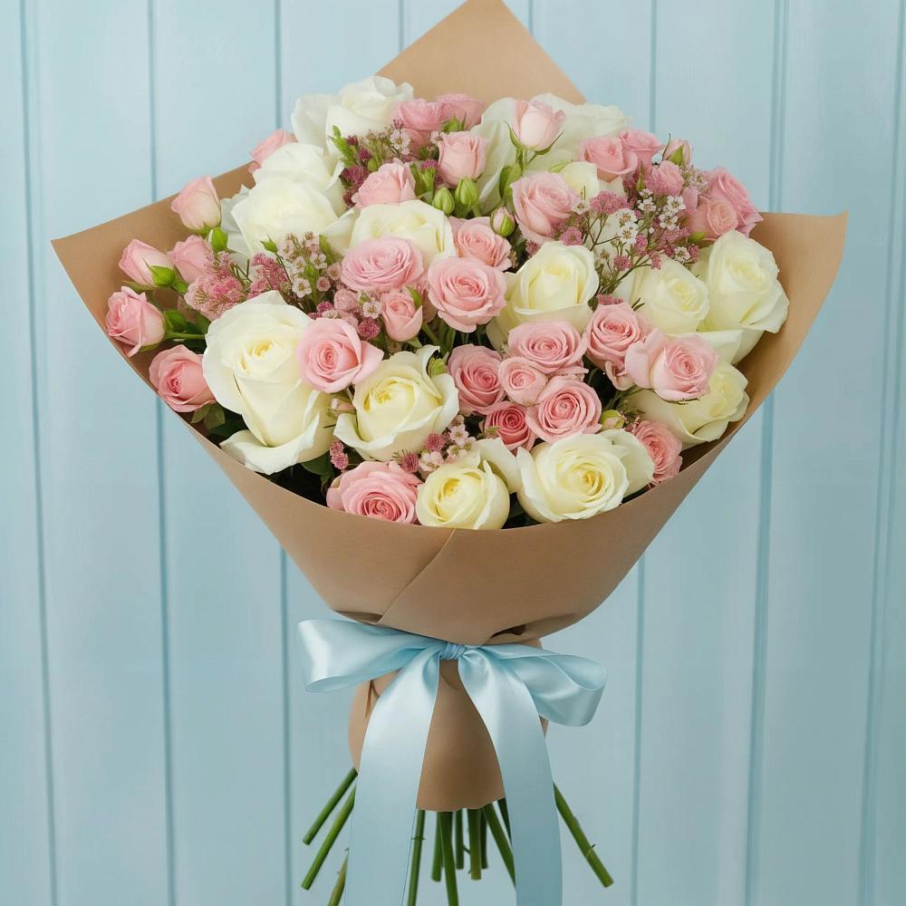 Букет цветов из: Розы в Михайловском