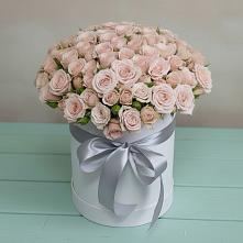 Цветочная композиция из Розы в шляпной коробке #REPLACE_PRED# Михайловском