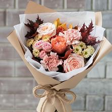 Букет цветов из:  Гвоздики, Хризантемы и Розы в Михайловском