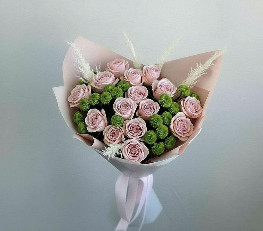 Букет цветов из: Розы и Хризантемы в Михайловском