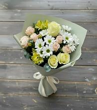 Букет цветов из:  Альстромерии, Розы и Хризантемы #REPLACE_PRED# Михайловском