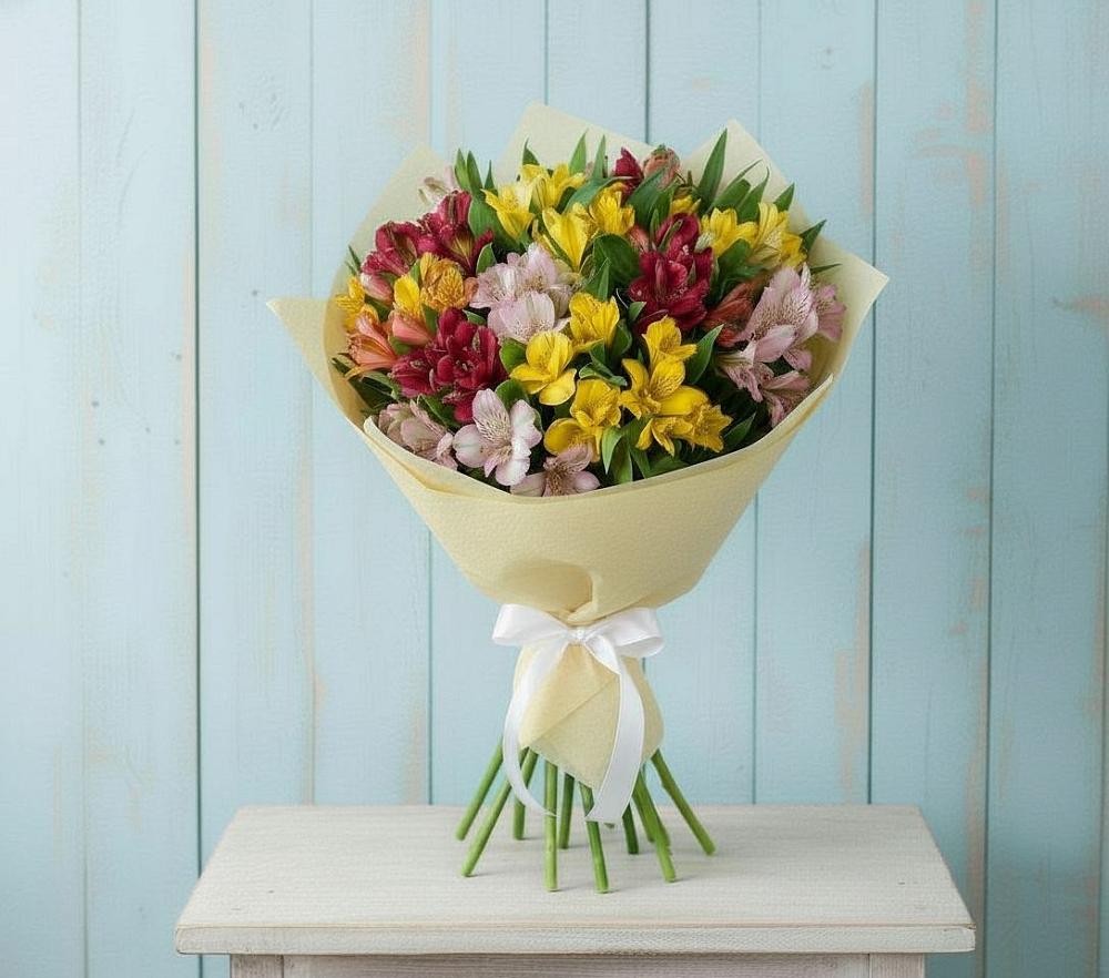 Букет цветов из: Альстромерии в Михайловском