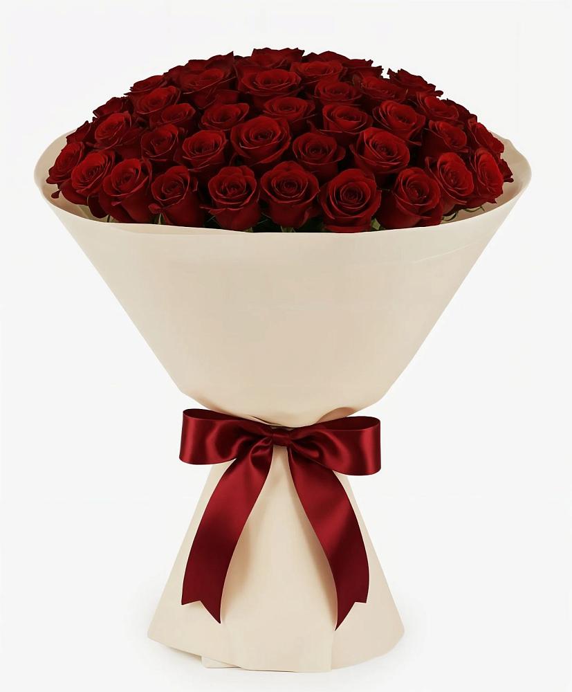 Букет 101 Бордовая роза Блэк Бакарра в Михайловском