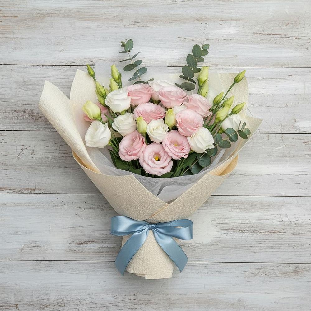 Букет цветов из: Лизиантусы в Михайловском